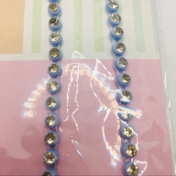 TRANSPARENT BRA STRAPS WITH CRYSTALS IN LIGHT BLUE - Picture 14 of 15